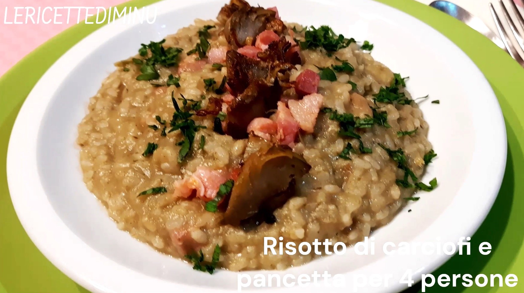 Risotto met artisjokken en spek