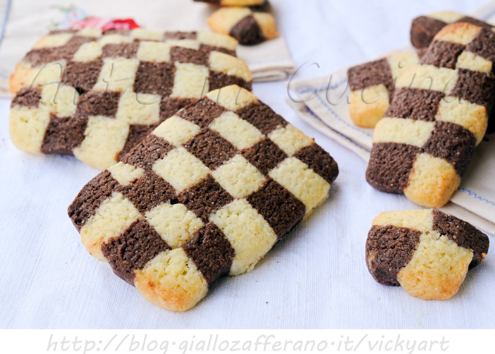 Tweekleurige dambordkoekjes