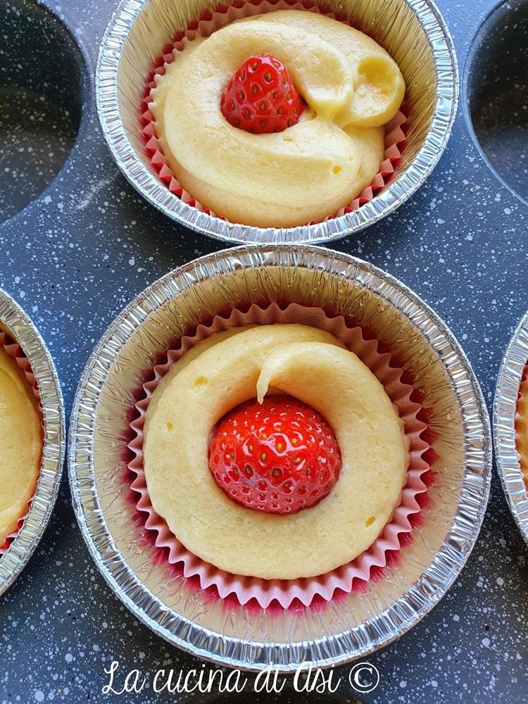 aardbeien cupcakes met koekjes