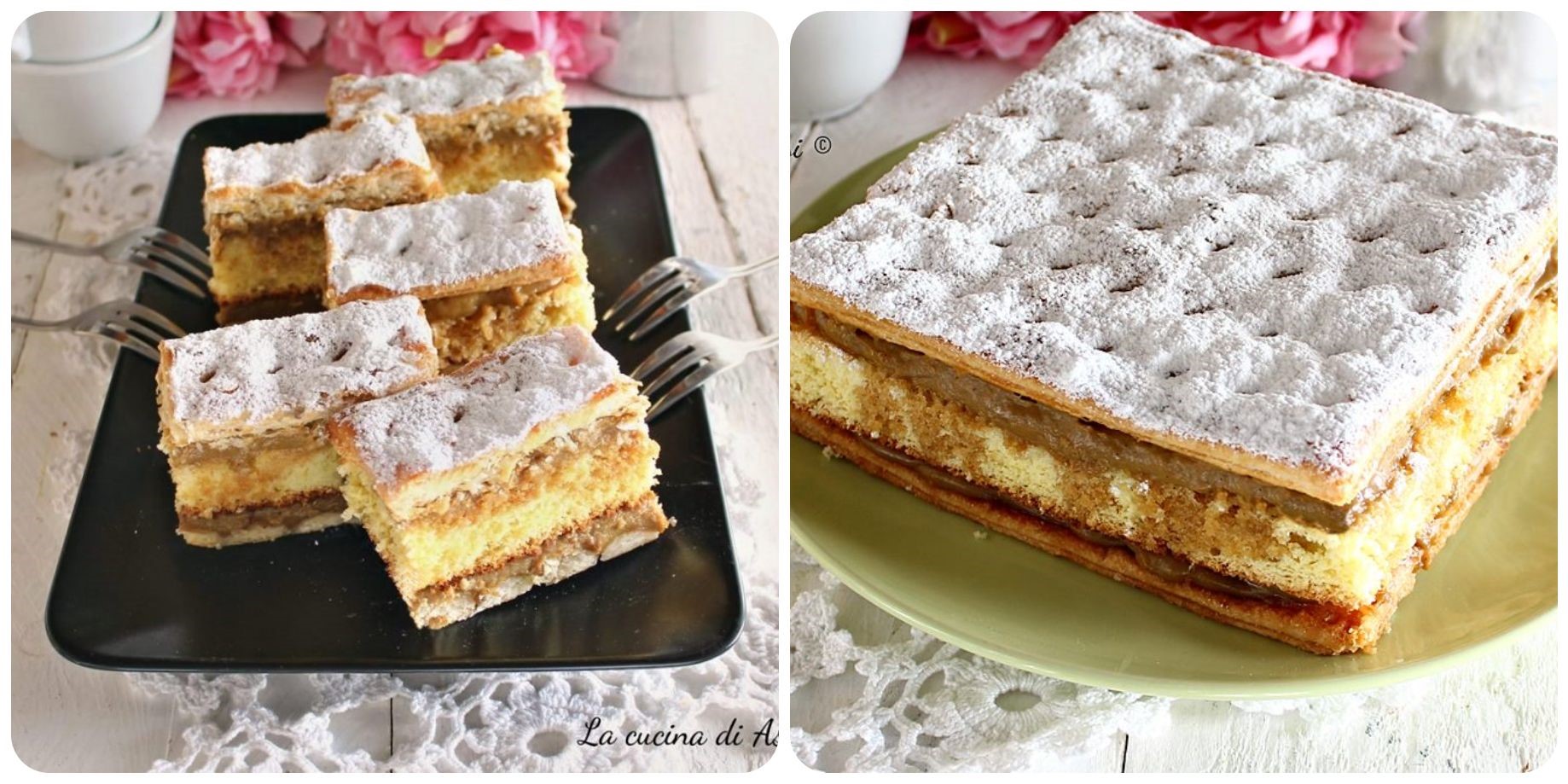 Diplomatencake met koffie: een elegant dessert met room en bladerdeeg