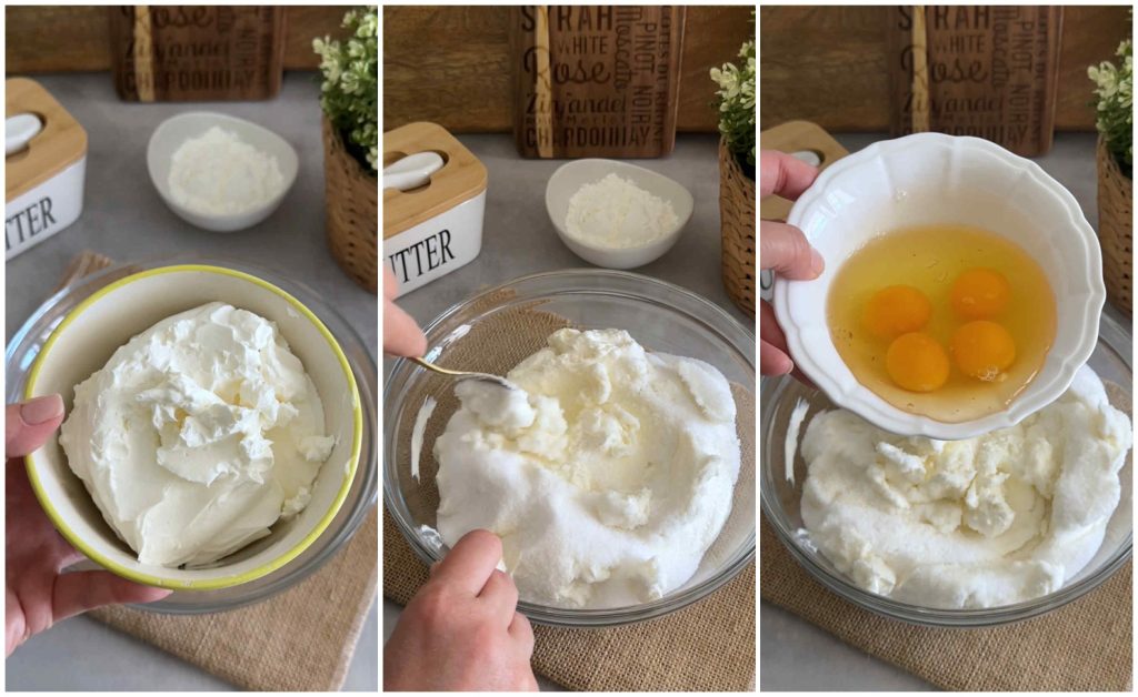 gebakken cheesecake met aardbeien