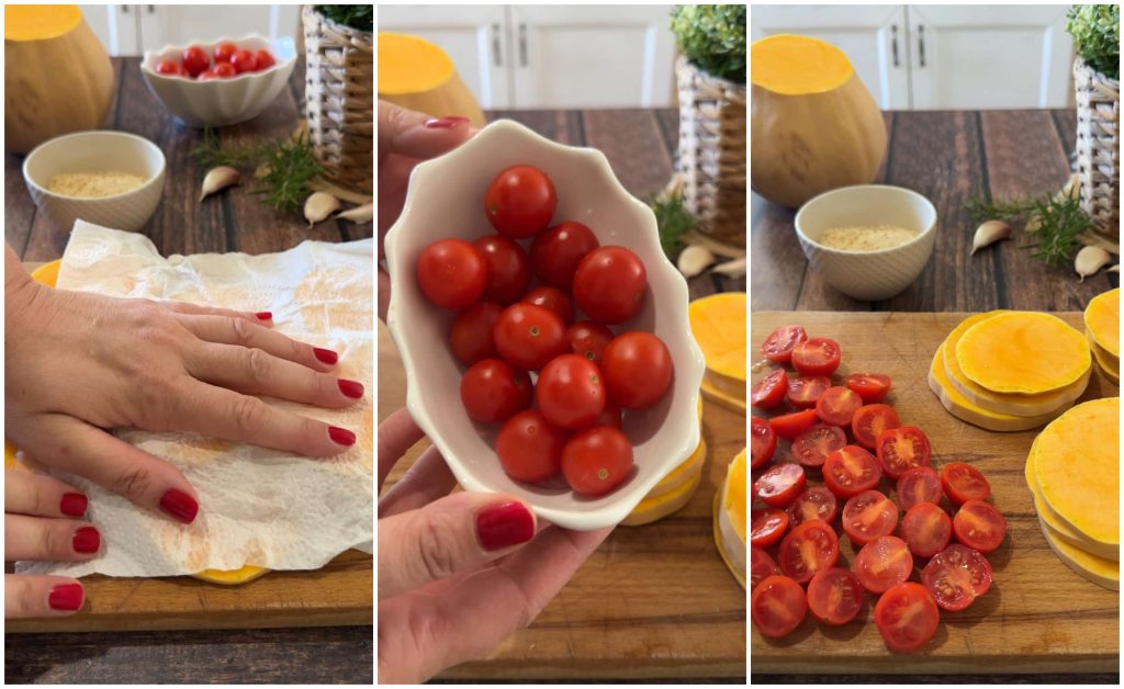 gegratineerde pompoen in airfryer