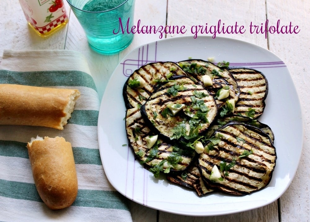 Gegrilde en gesauteerde aubergines