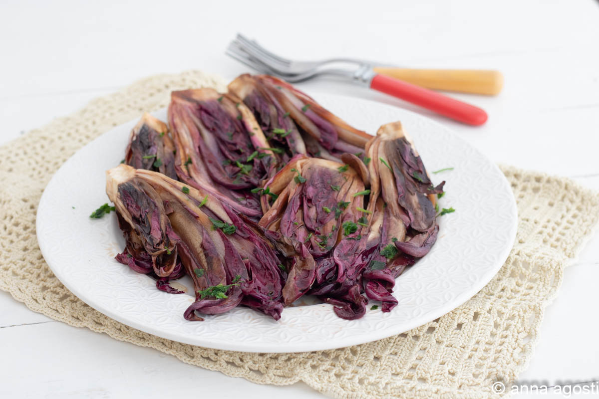 Gegrilde Radicchio Bijgerecht