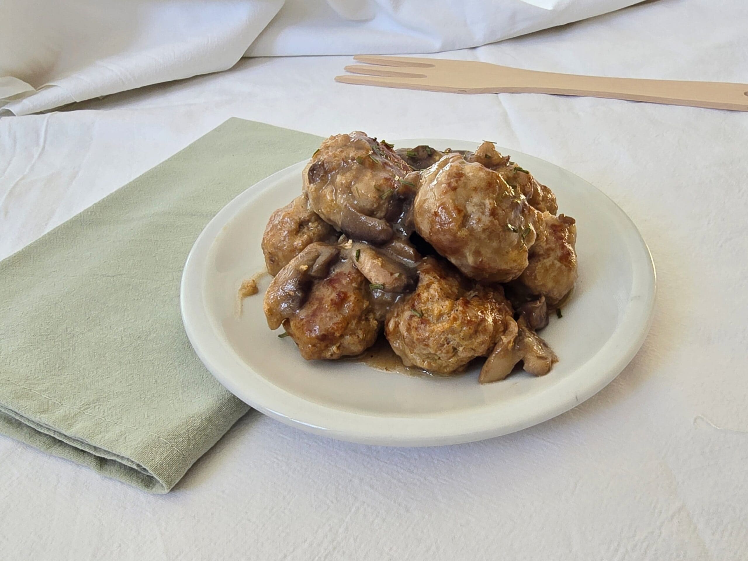 Gehaktballen met champignons