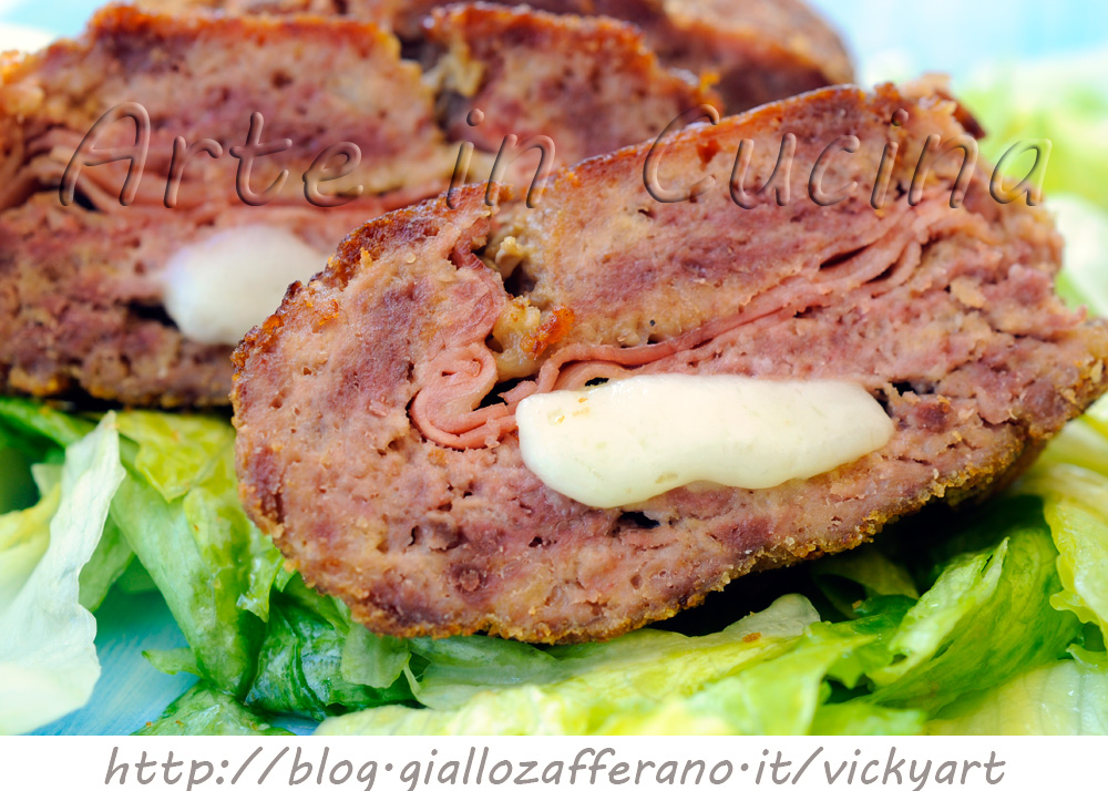 Gehaktbrood met ham en Asiago