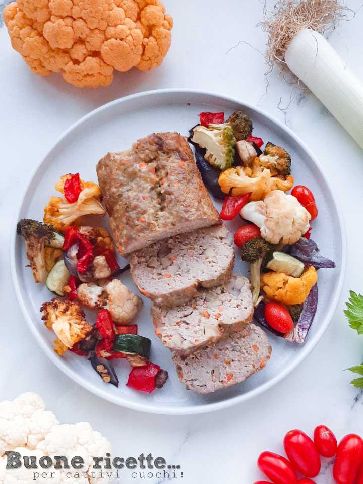 gehaktbrood van vlees uit de oven