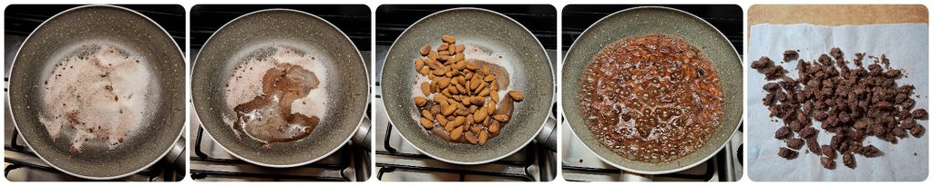 Gesuikerde amandelen met cacao