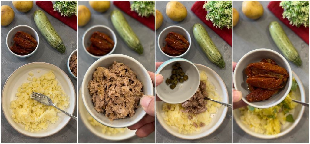 gevulde courgettes met tonijn