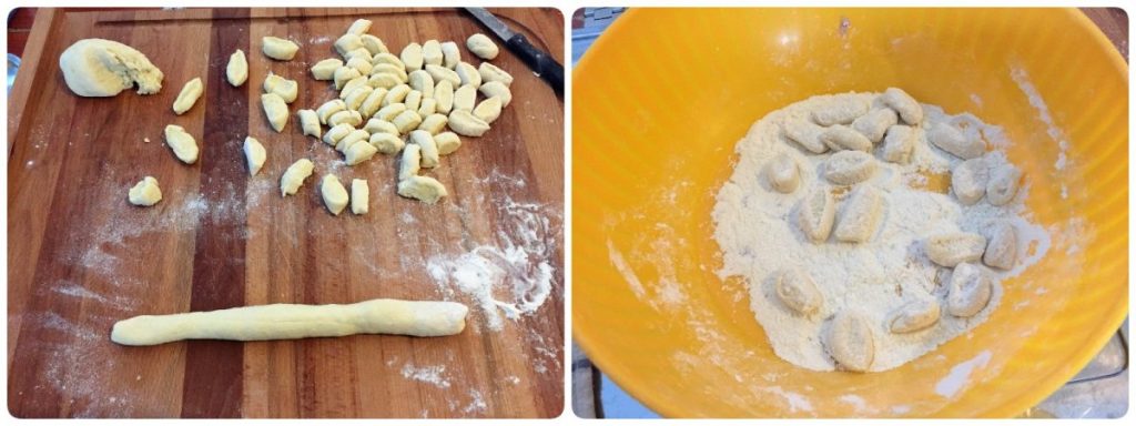 gekleurde bloemkool gnocchi