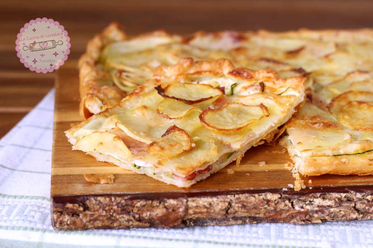 Hartige Taart met Aardappelen, Speck en Courgettes en het diner is gered