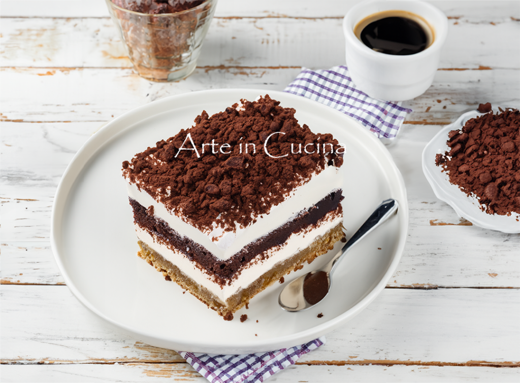 Ijstaart koffie en chocolade met kruimels