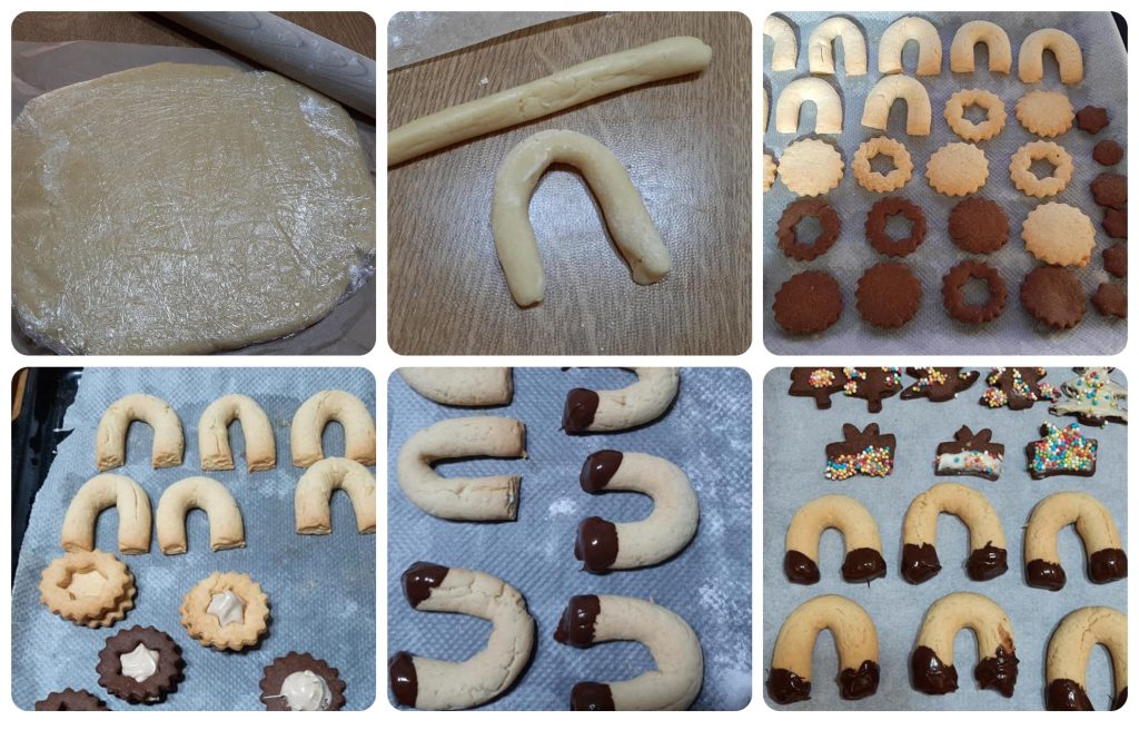 Kerstkoekjes als cadeau op een dienblad