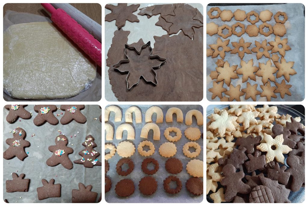 Kerstkoekjes als cadeau op een dienblad