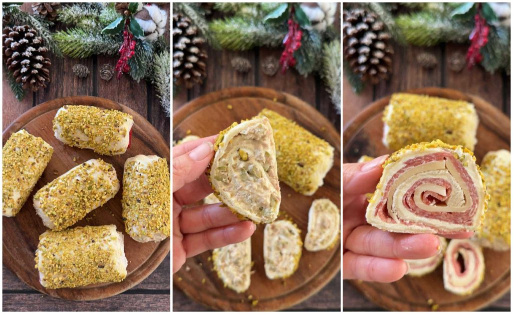 kerstboom met gemengde sandwiches