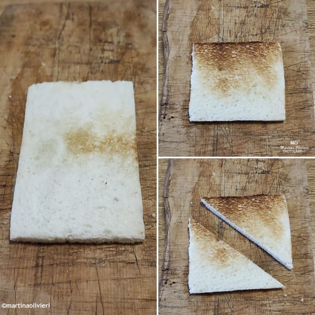 Kersthuisje van sandwiches