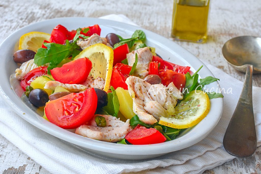 Kip- en aardappelsalade zonder mayonaise