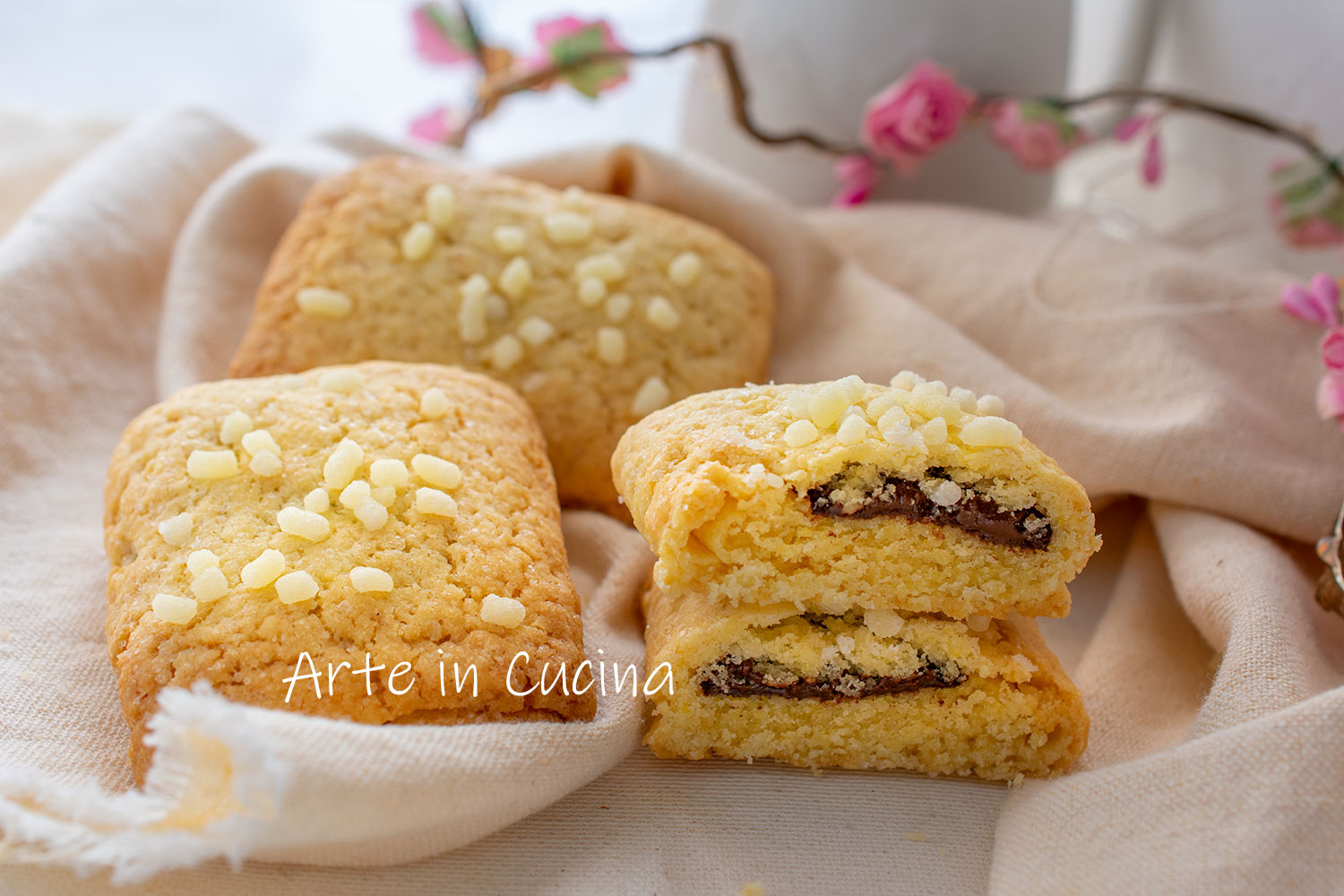 Korstassen met Nutella gevulde koekjes