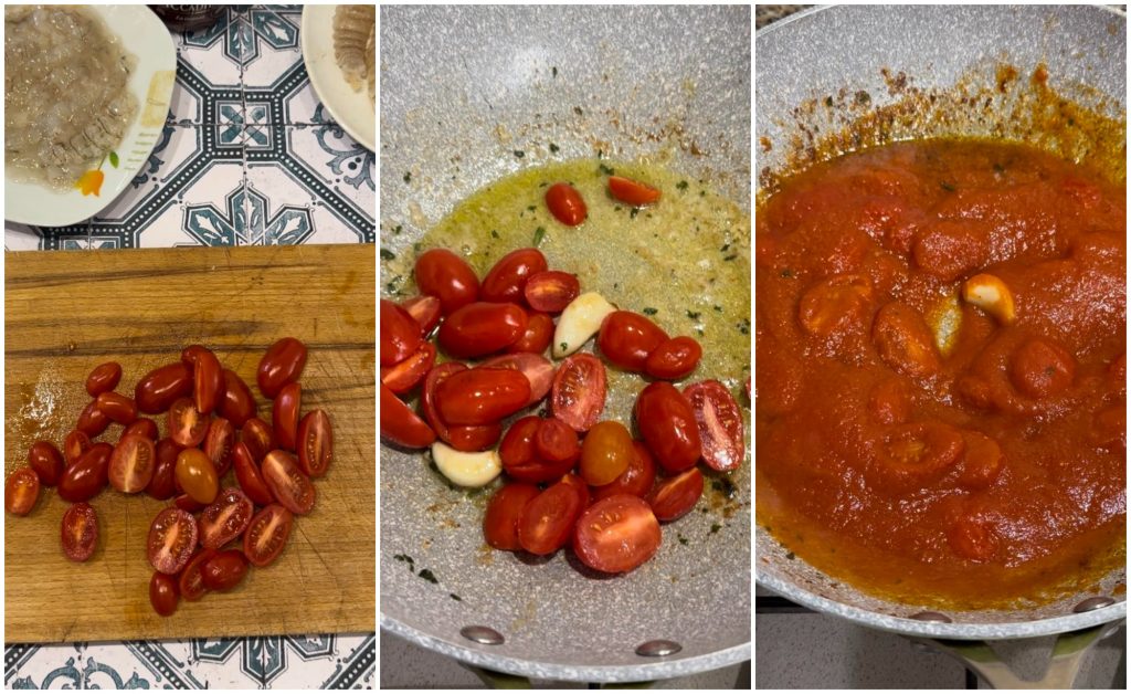 mantisgarnalen in saus