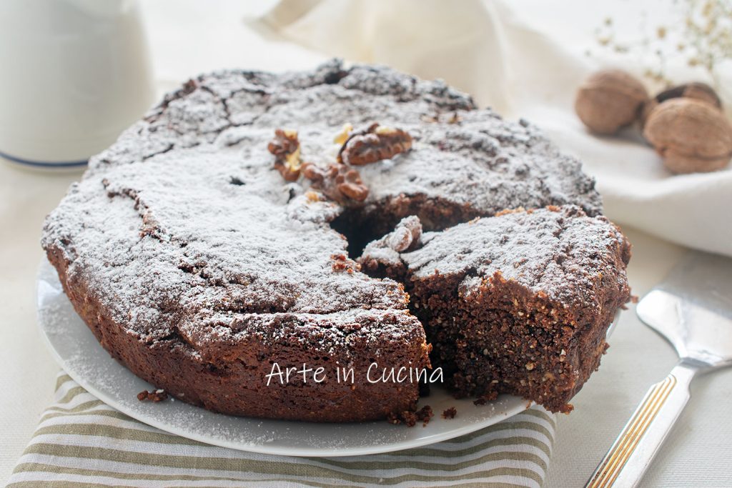 Noot Caprese Cake zonder bloem