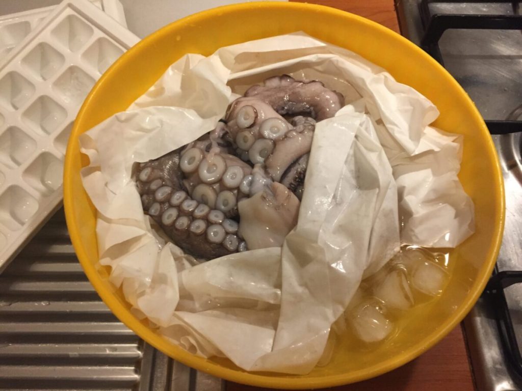 gemarineerde octopus mojito pesto