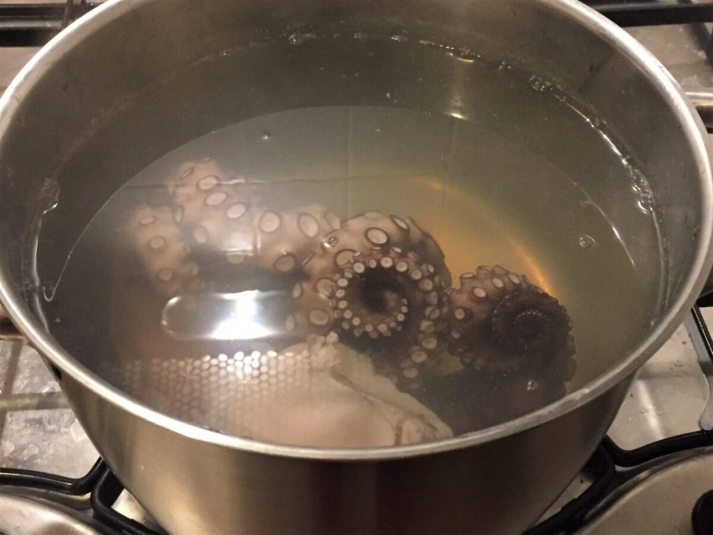 gemarineerde octopus mojito pesto