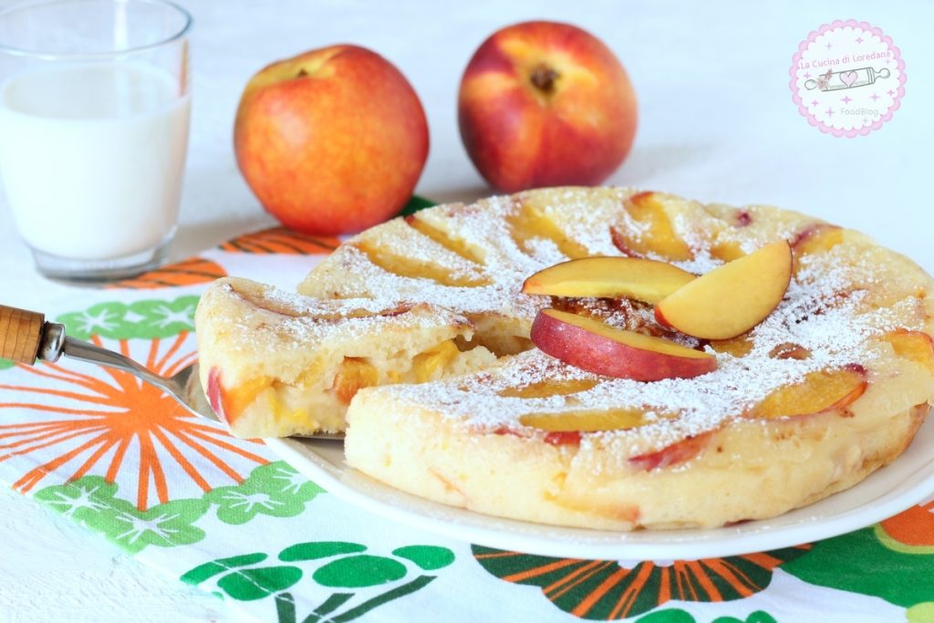 perziken pancake taart