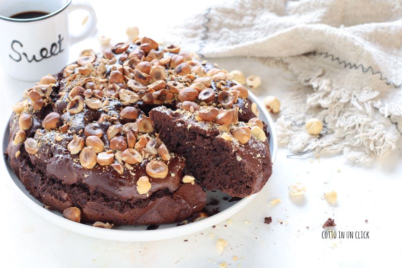 chocoladetaart in heteluchtfriteuse