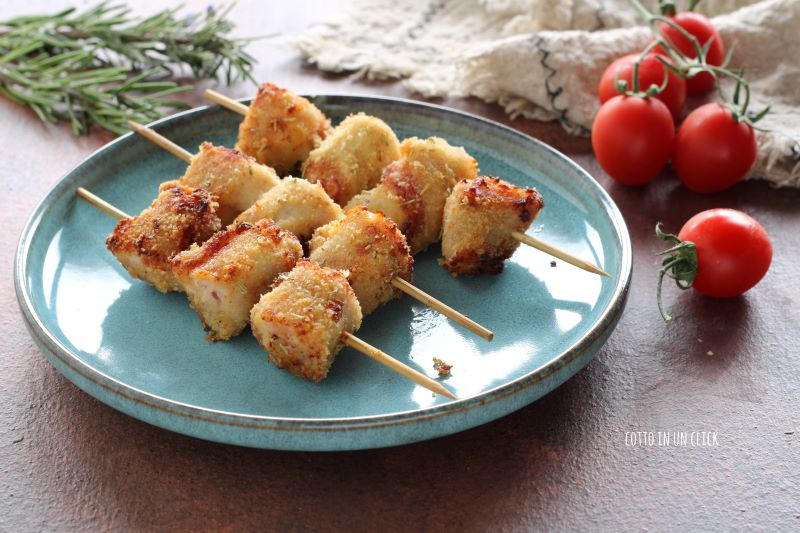 gepaneerde kipsaté in de airfryer