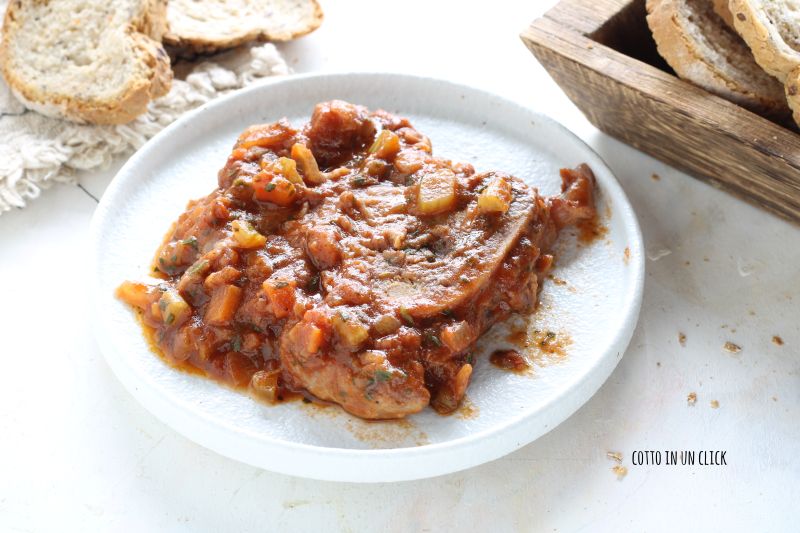 Ossobuco in stoofpot in snelkookpan