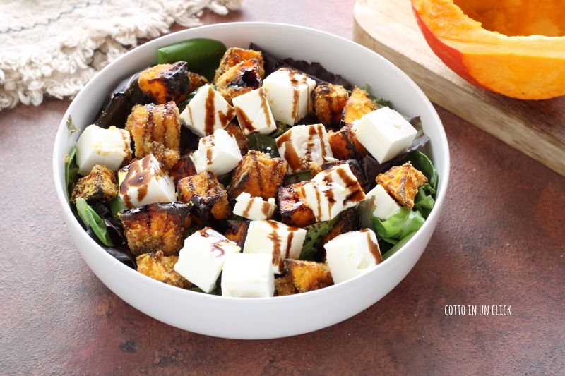 Pompoen en feta salade