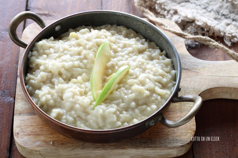 Risotto met appels en taleggio in de snelkookpan