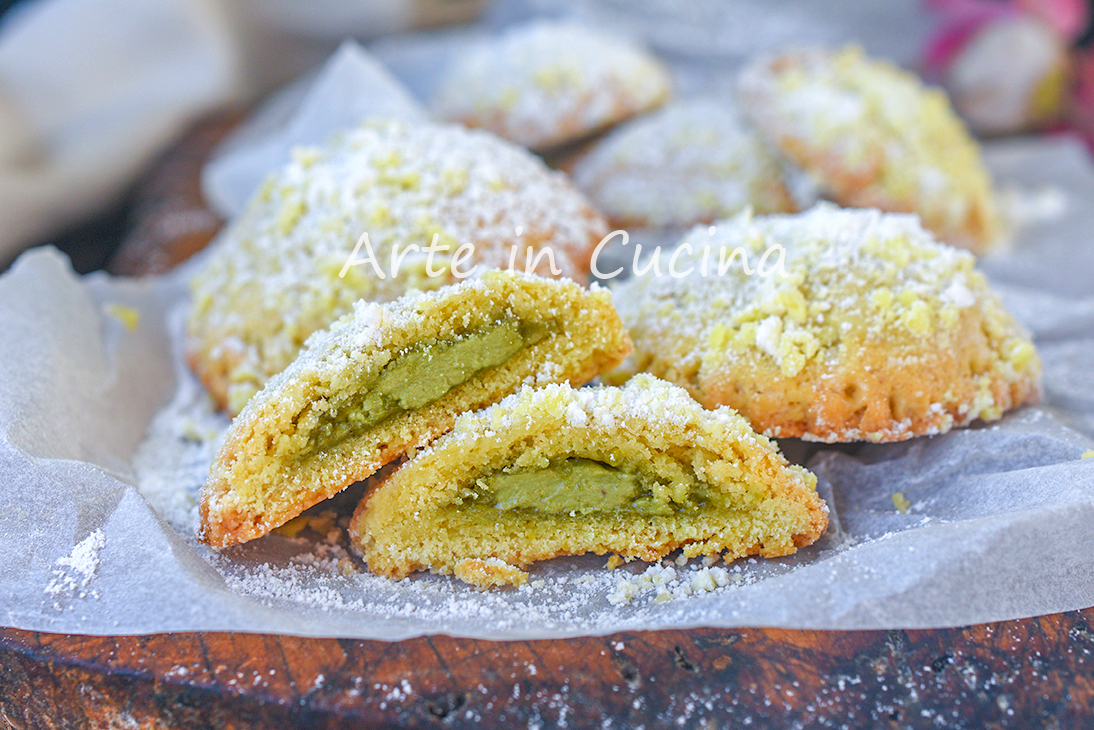Pistache zandkoekjes snelle gevulde lekkernijen