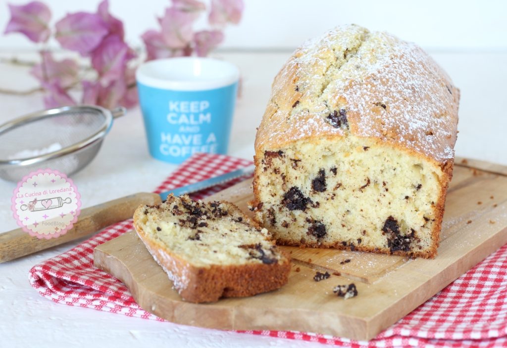 plumcake met mascarpone en chocolade