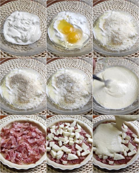 bereiding van de quiche Lorraine