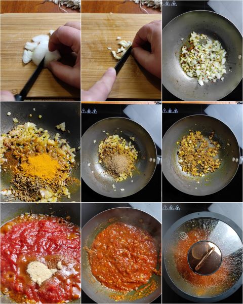 bereiding van Tikka Masala saus