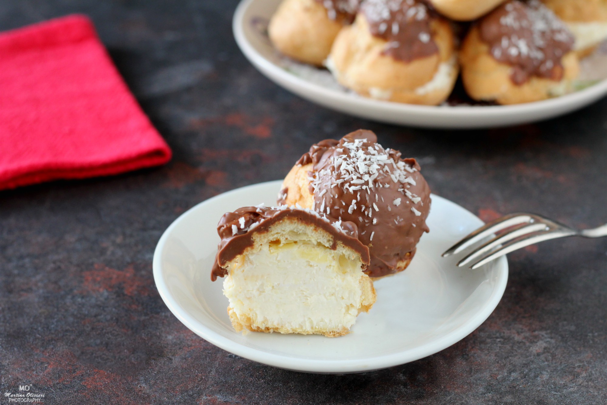 Profiteroles kokos en chocolade