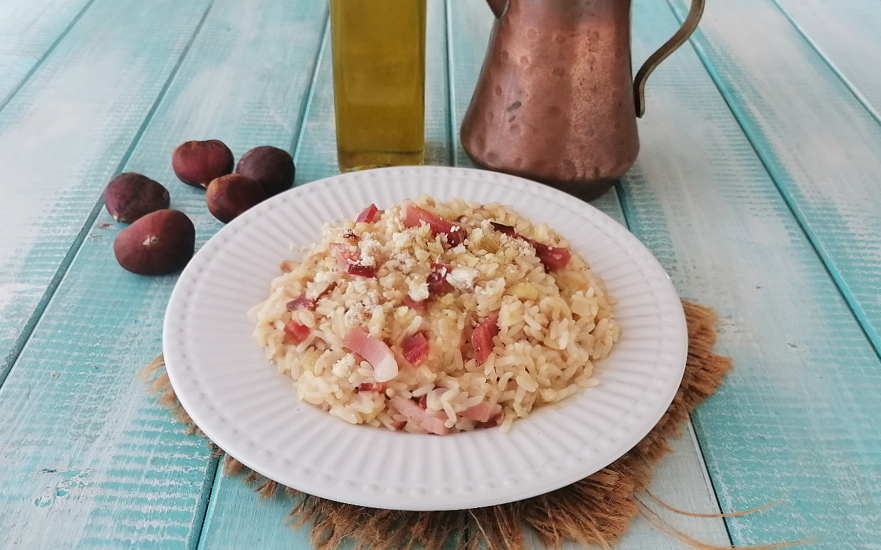 RISOTTO MET KASTANJES EN SPECK HERFSTGERECHT