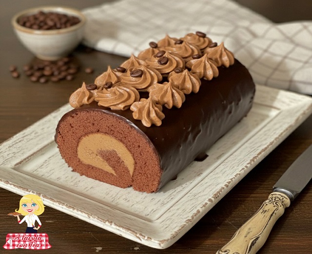 ROL MET KOFFIE EN CHOCOLADE