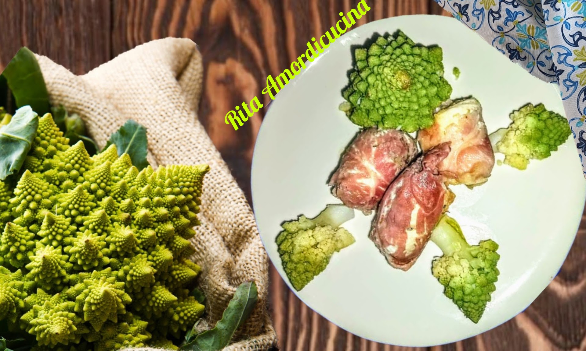 Hapjes met kipfilet, ham en romanesco