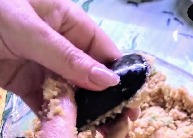 Gevulde mosselen in Messinese saus