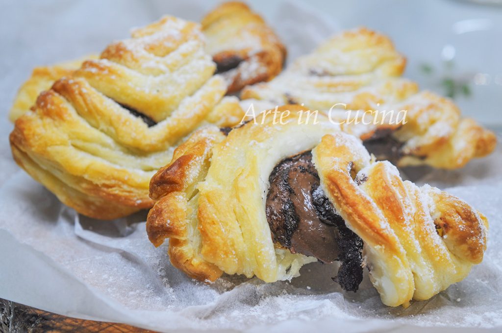 Snelle sfogliatelle met Nutella eenvoudig recept vickyart kunst in de keuken