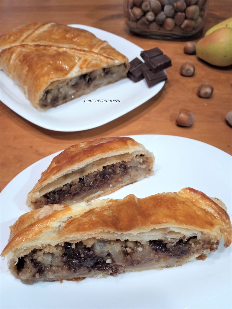 Peren en chocolade Strudel