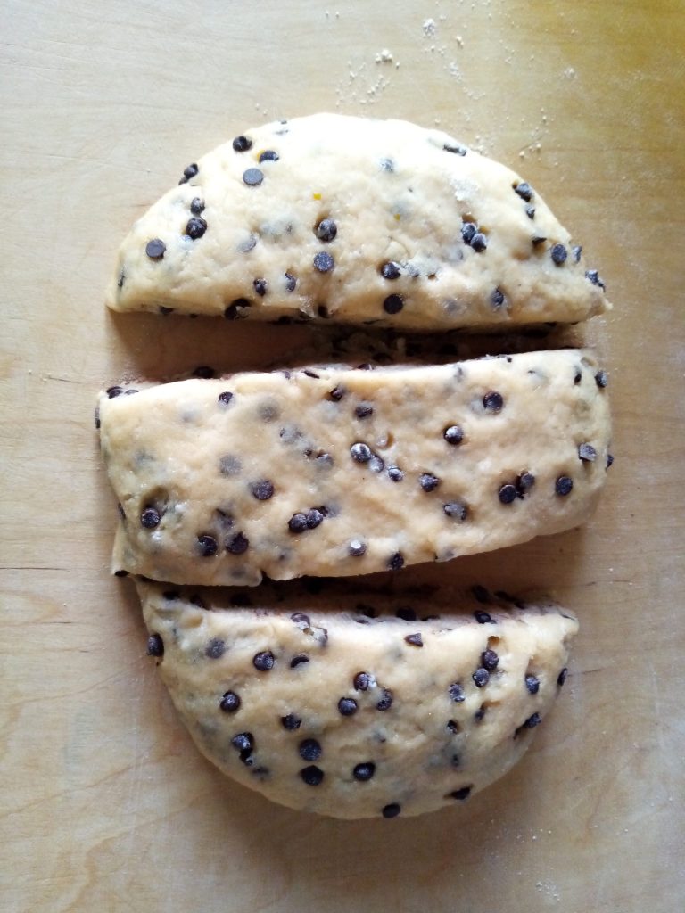 gekruide vlecht met chocolade deeg