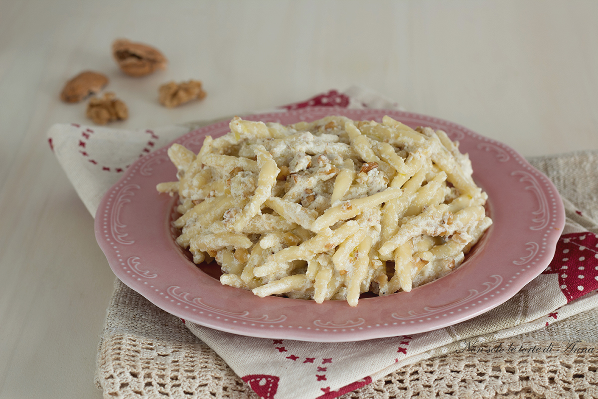 Trofie ricotta en walnoten