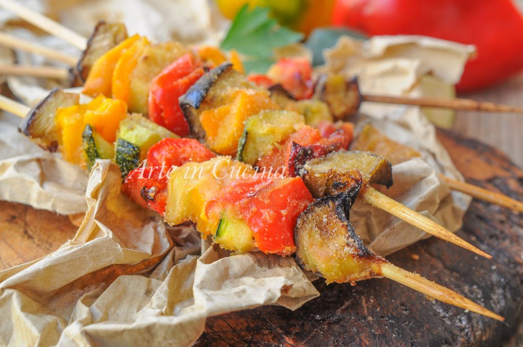 Vegetarische spiesjes gepaneerd smakelijk snel recept vickyart arte in cucina