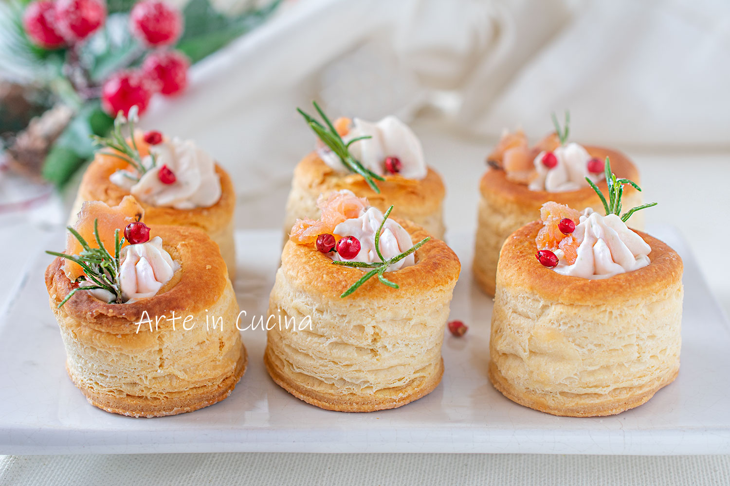 Vol au vent met zalmmousse