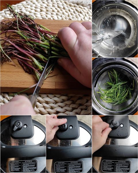 voorbereiding van de agretti gestoomd