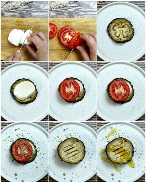 voorbereiding van de aubergines