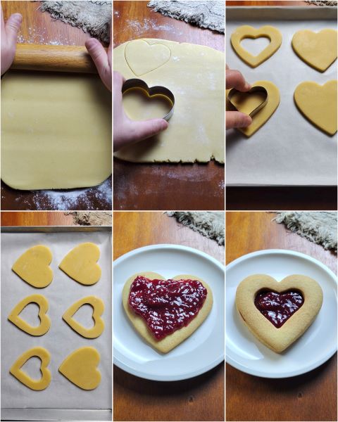 voorbereiding van de Valentijnskoekjes